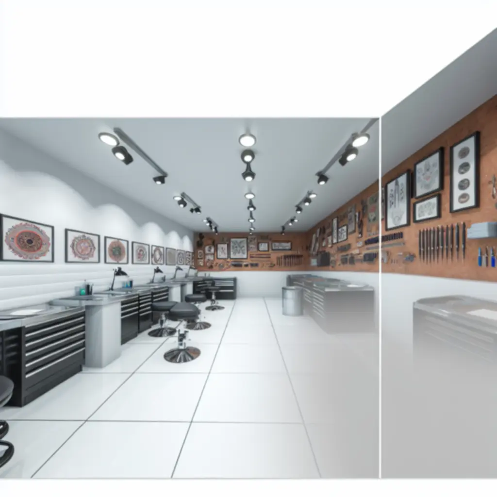 Hygiënische, opgeruimde tatoeagestudio van Ink Atelier